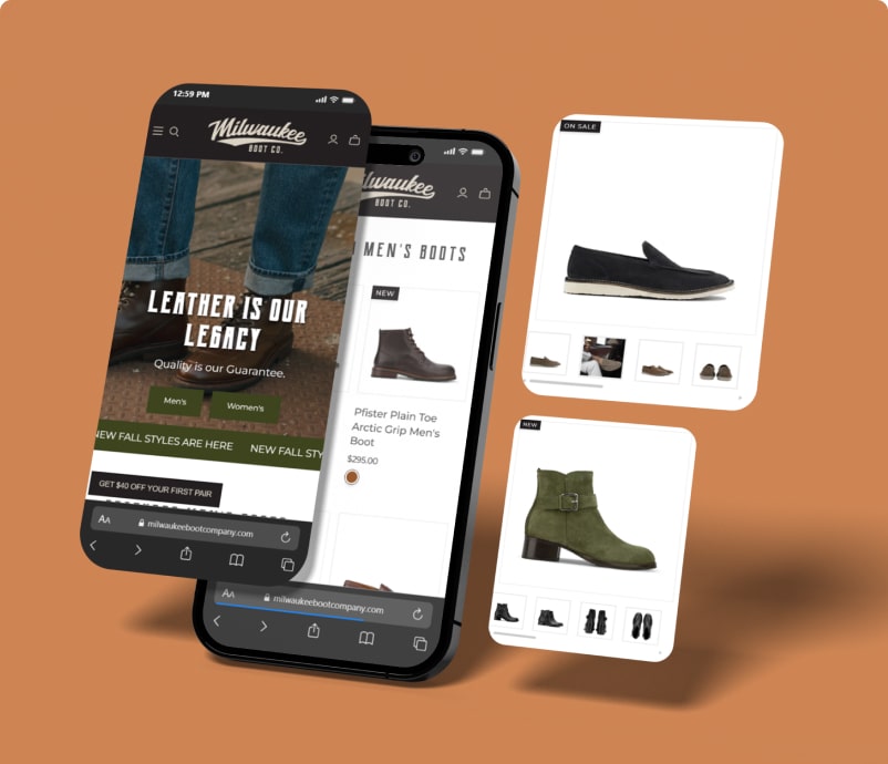 Milwaukee Boot Company UX optimisation · ecommerce build · CRO Project