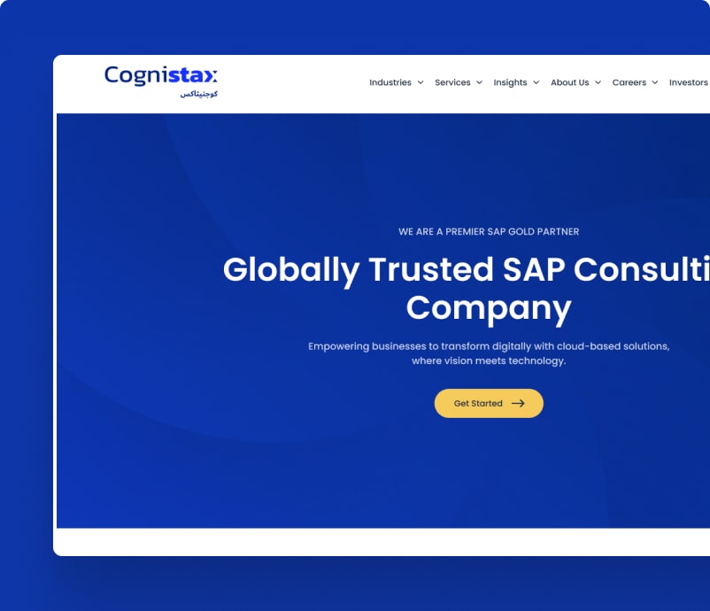 Cognistax UI/UX Design, Web Development Project
