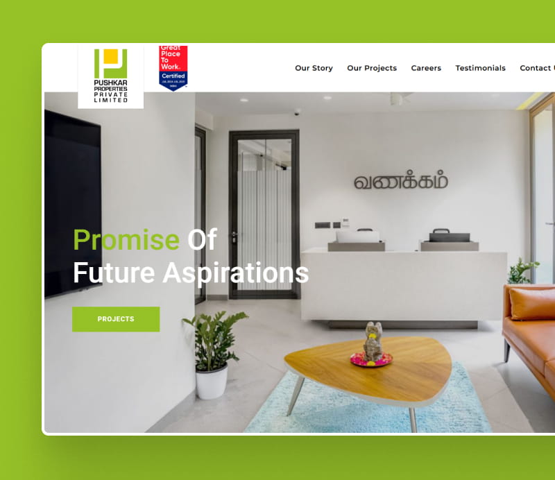 Pushkar Properties UI/UX, Web Dev, SEO Project
