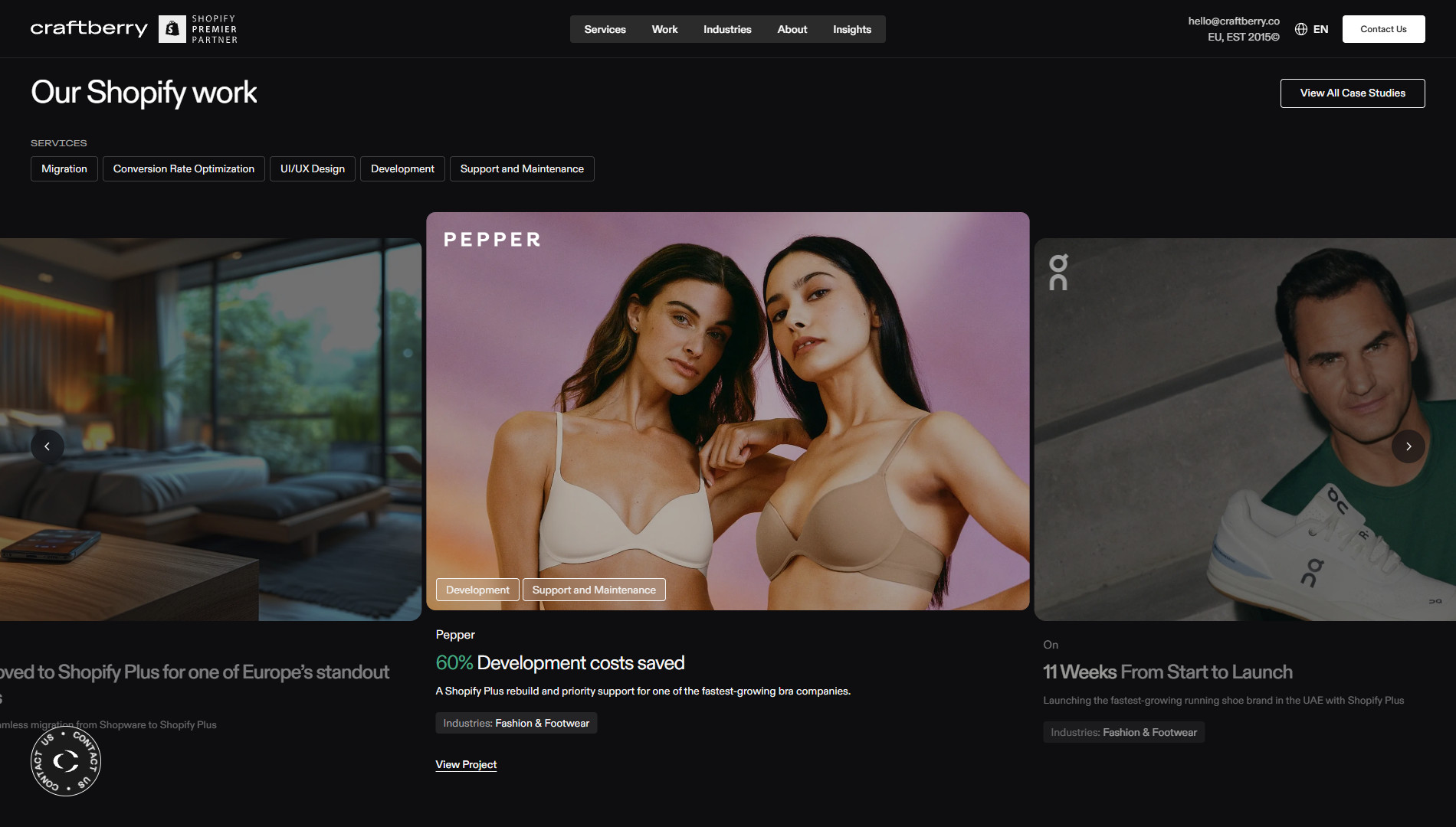 craftberry website screenshot