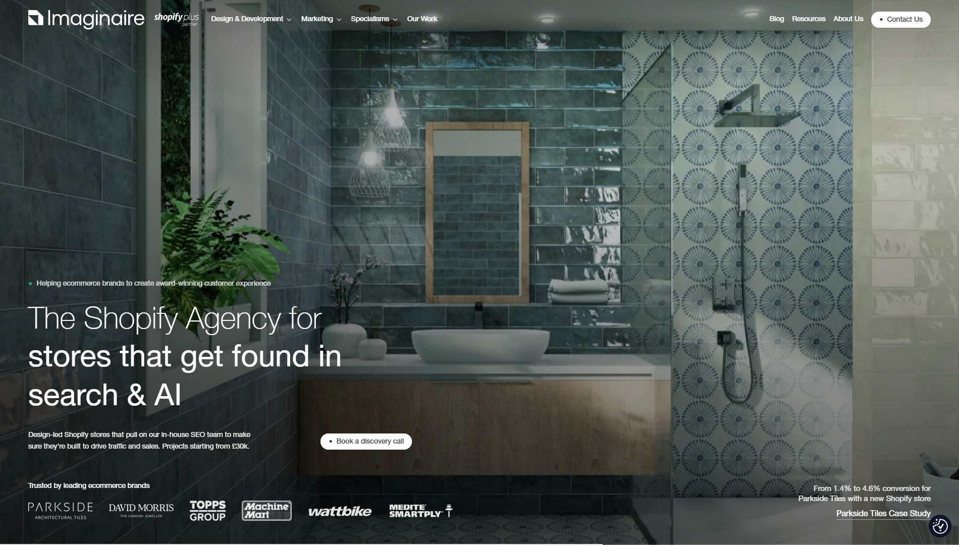 Imaginaire website screenshot
