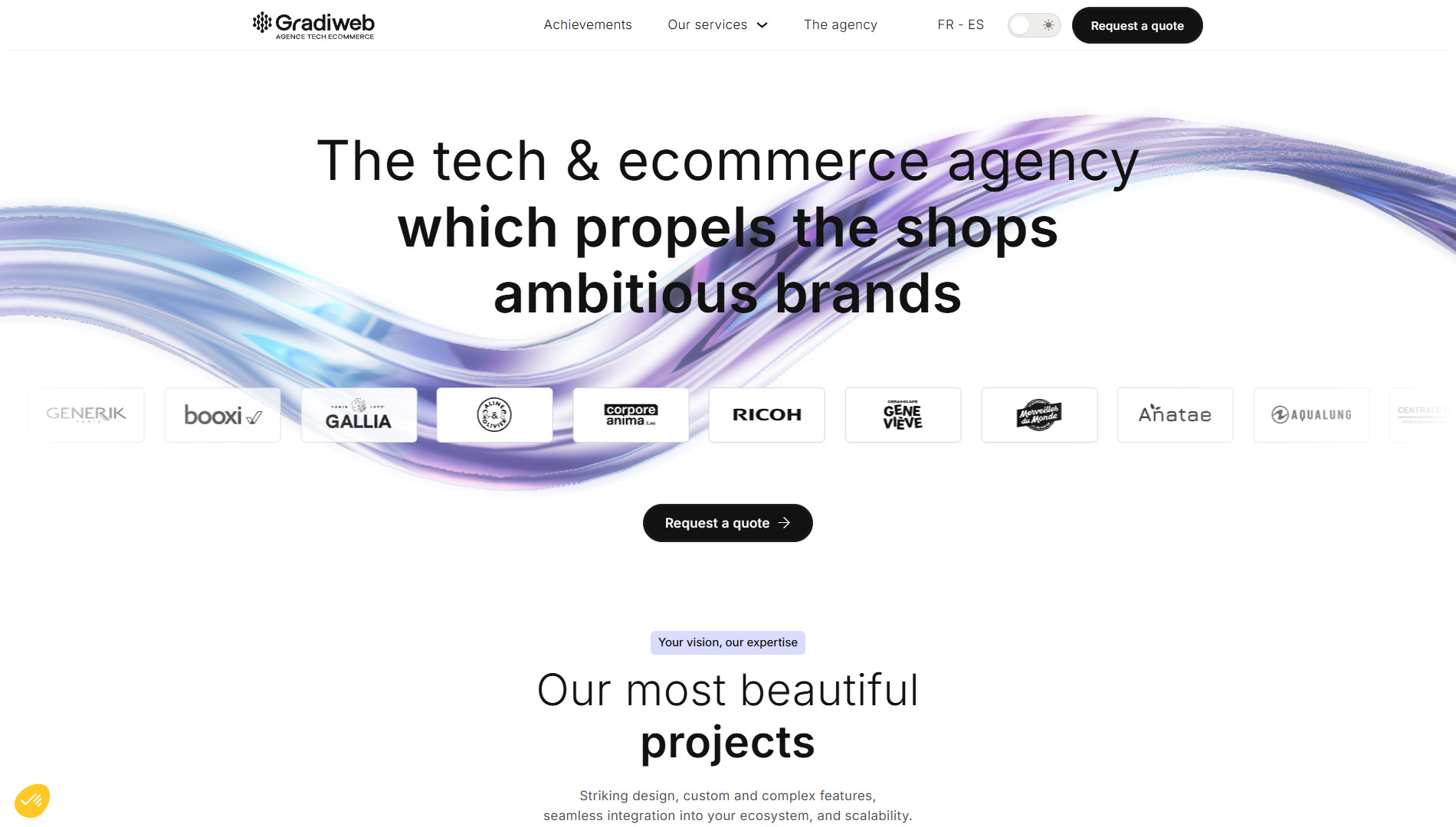 Gradiweb website screenshot