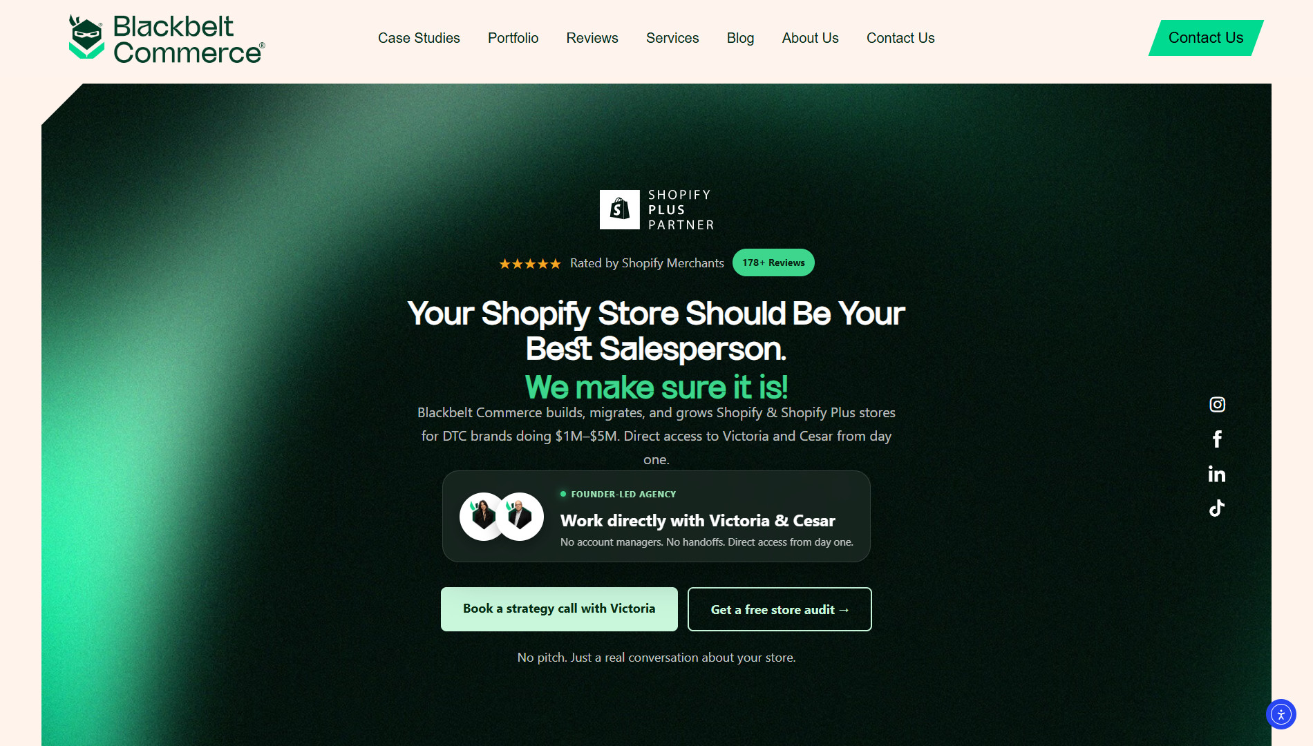 Blackbelt Commerce website screenshot